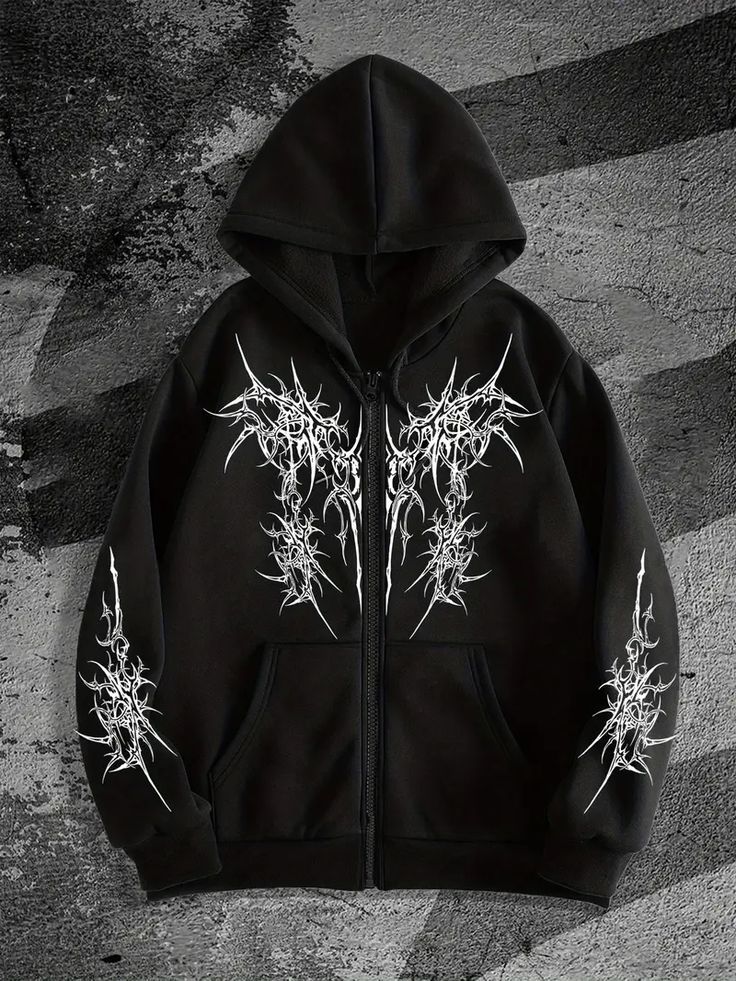Gothic Zipper Hoodie 🔥